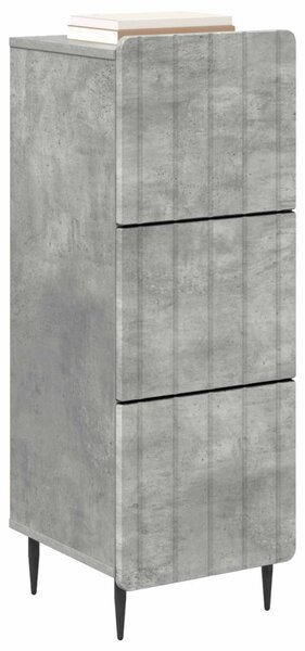 Fiókos szekrény Betonszürke 33 x 34,5 x 92 cm Szerelt Fa