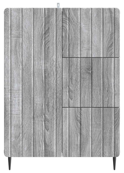 Széf fiókkal Szürke Sonoma 66 x 34,5 x 91,5 cm Szerelt Fa
