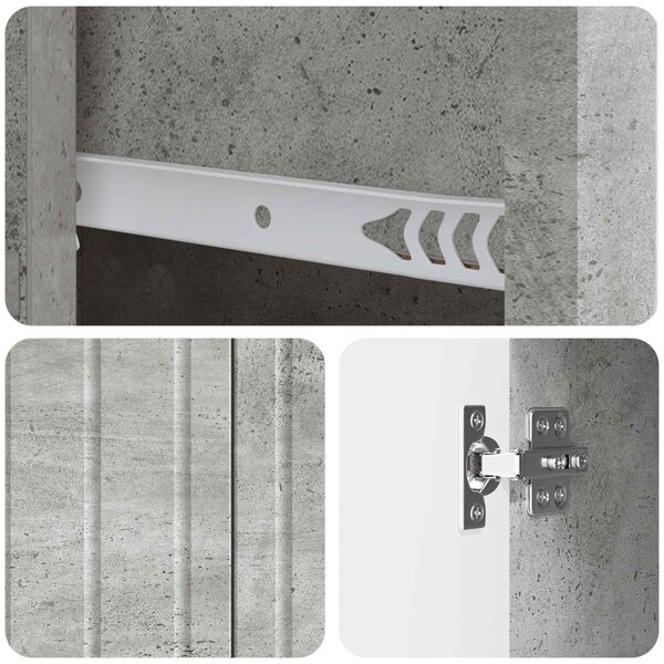 Széf fiókkal Betonszürke 66 x 34,5 x 91,5 cm Szerelt Fa