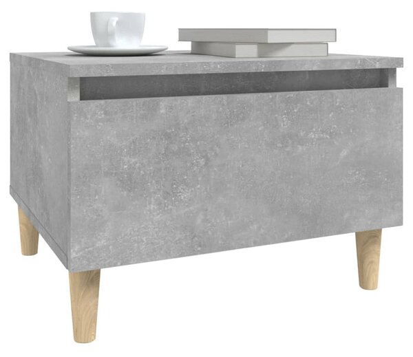 Betonszürke szerelt fa dohányzóasztal 90x49x45 cm
