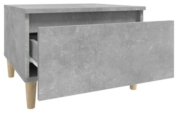 Betonszürke szerelt fa dohányzóasztal 90x49x45 cm