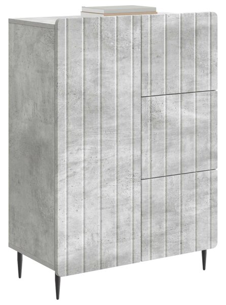 Széf fiókkal Betonszürke 66 x 34,5 x 91,5 cm Szerelt Fa