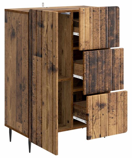Széf fiókkal Antik Fa 66 x 34,5 x 91,5 cm Szerelt Fa