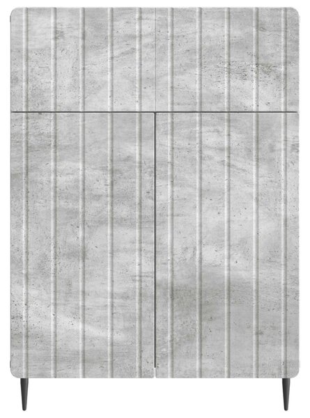 Széf fiókkal Betonszürke 66 x 34,5 x 92 cm Szerelt Fa