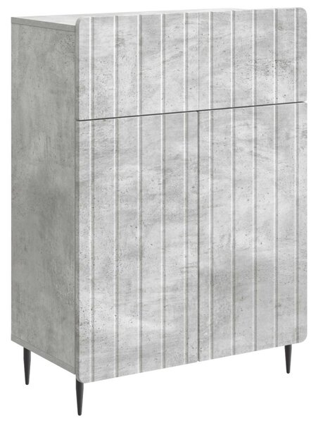 Széf fiókkal Betonszürke 66 x 34,5 x 92 cm Szerelt Fa