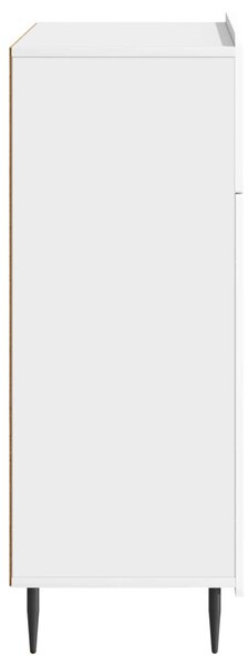 Széf fiókkal Magasfényű Fehér 66 x 34,5 x 92 cm Szerelt Fa