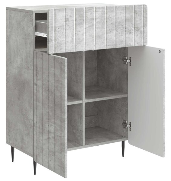 Széf fiókkal Betonszürke 66 x 34,5 x 92 cm Szerelt Fa