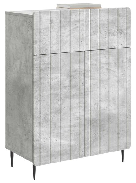 Széf fiókkal Betonszürke 66 x 34,5 x 92 cm Szerelt Fa