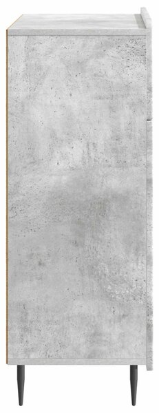 Széf fiókkal Betonszürke 66 x 34,5 x 92 cm Szerelt Fa