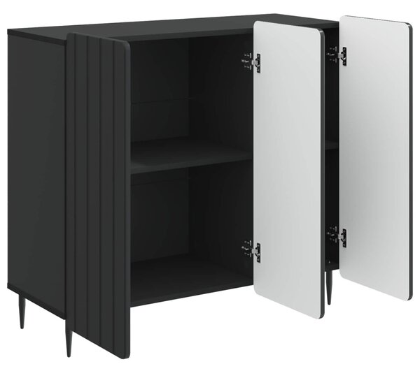 Széf Fekete 89 x 34,5 x 82 cm Szerelt Fa