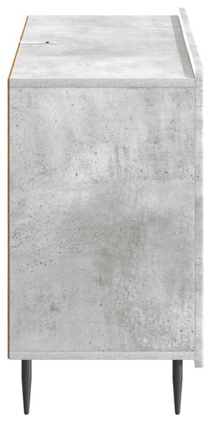 Széf fiókkal Betonszürke 89 x 34,5 x 62 cm Szerelt Fa