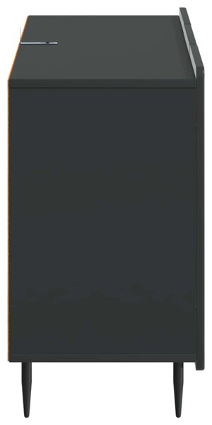 Széf fiókkal Fekete 89 x 34,5 x 62 cm Szerelt Fa