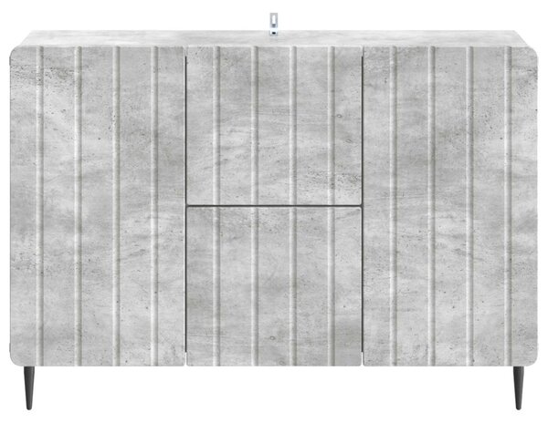 Széf fiókkal Betonszürke 89 x 34,5 x 62 cm Szerelt Fa