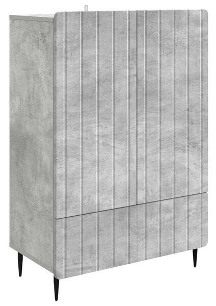 Széf fiókkal Betonszürke 66 x 34,5 x 97 cm Szerelt Fa