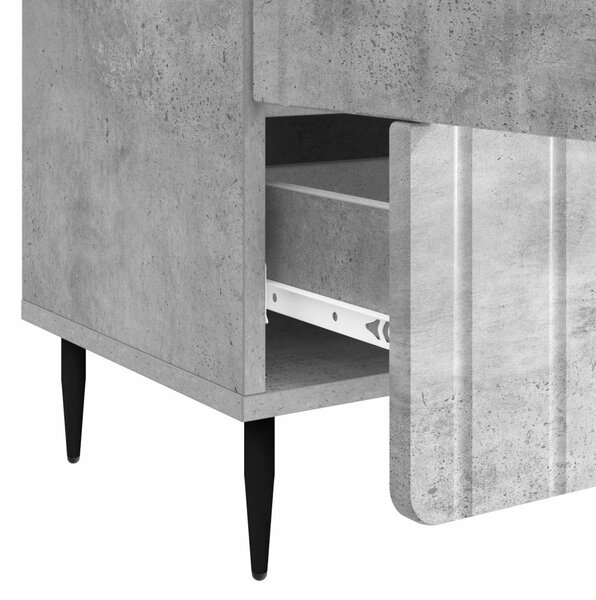 Széf fiókkal Betonszürke 66 x 34,5 x 97 cm Szerelt Fa