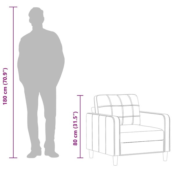 Sötétszürke szövet kanapéfotel 60 cm