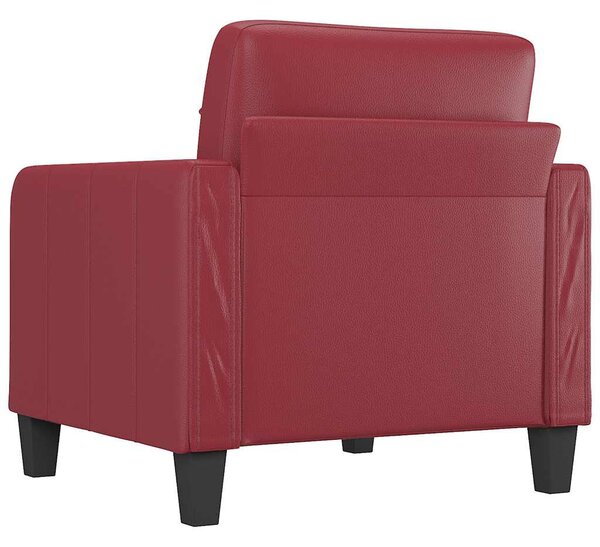 Bordó műbőr kanapéfotel 60 cm