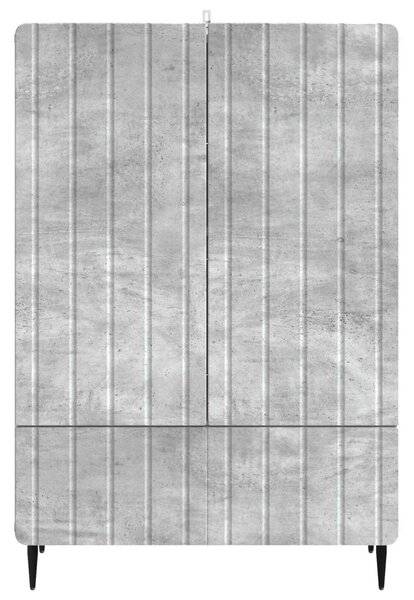 Széf fiókkal Betonszürke 66 x 34,5 x 97 cm Szerelt Fa
