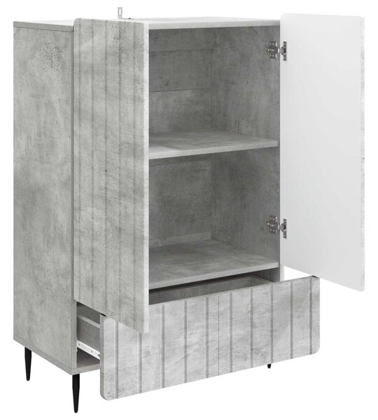 Széf fiókkal Betonszürke 66 x 34,5 x 97 cm Szerelt Fa