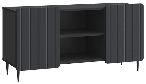 TV szekrény Fekete 102 x 34,5 x 52 cm Szerelt Fa