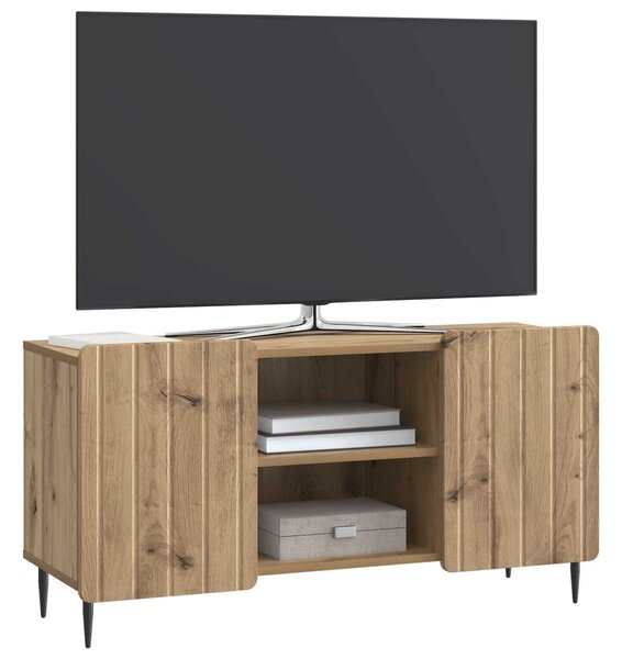 TV szekrény 102 x 34,5 x 52 cm Kézműves Tölgy Szerelt Fa