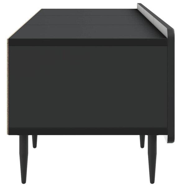 TV szekrény fiókkal Fekete 147 x 34,5 x 32 cm Szerelt Fa