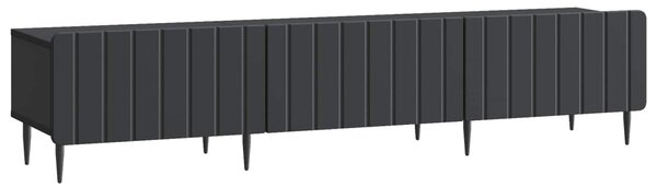 TV szekrény fiókkal Fekete 147 x 34,5 x 32 cm Szerelt Fa