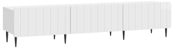 TV szekrény Magasfényű Fehér 147 x 34,5 x 32 cm Szerelt Fa