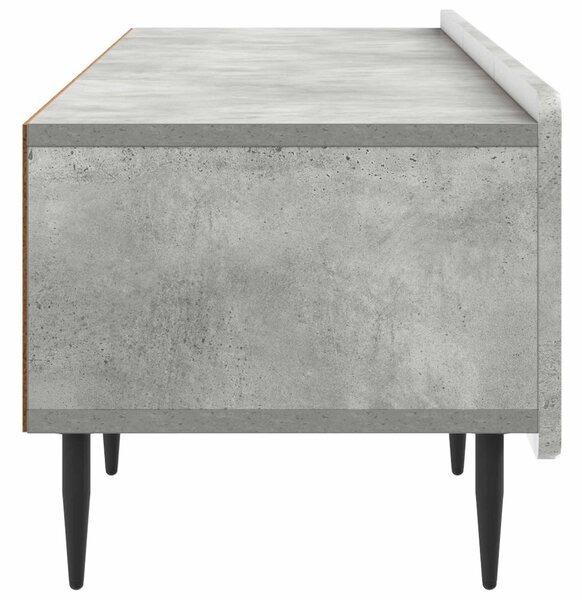 TV szekrény fiókkal Betonszürke 147 x 34,5 x 32 cm Szerelt Fa