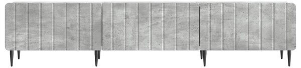 TV szekrény fiókkal Betonszürke 147 x 34,5 x 32 cm Szerelt Fa