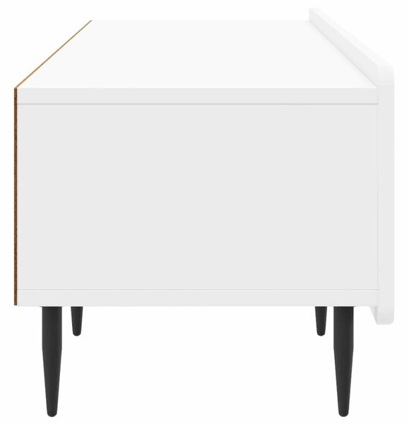 TV szekrény Magasfényű Fehér 147 x 34,5 x 32 cm Szerelt Fa