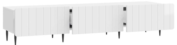 TV szekrény Magasfényű Fehér 147 x 34,5 x 32 cm Szerelt Fa