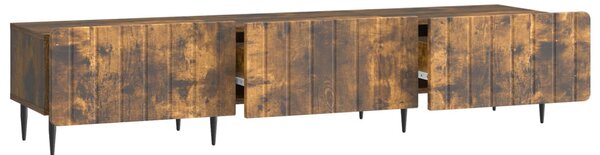 TV szekrény fiókkal Füstös Tölgy 147 x 34,5 x 32 cm Szerelt Fa