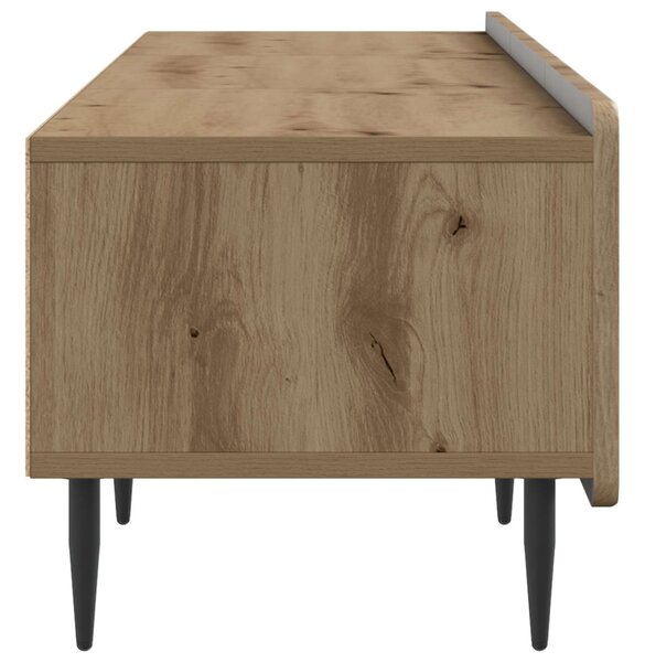 TV szekrény 147 x 34,5 x 32 cm Kézműves Tölgy Szerelt Fa