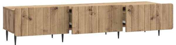 TV szekrény 147 x 34,5 x 32 cm Kézműves Tölgy Szerelt Fa