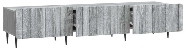 TV szekrény fiókkal Szürke Sonoma 147 x 34,5 x 32 cm Szerelt Fa