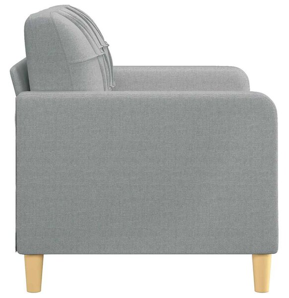 Kétszemélyes világosszürke szövetkanapé 120 cm