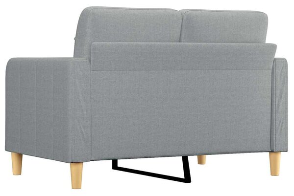 Kétszemélyes világosszürke szövetkanapé 120 cm