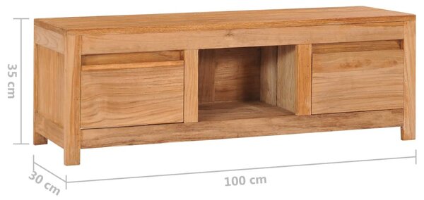 Tömör tíkfa TV-szekrény 100 x 30 x 35 cm