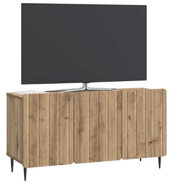 TV szekrény 99 x 34,5 x 52 cm Kézműves Tölgy Szerelt Fa
