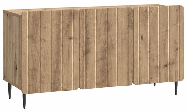 TV szekrény 99 x 34,5 x 52 cm Kézműves Tölgy Szerelt Fa