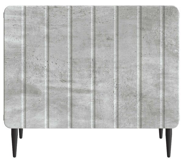 Dohányzóasztal fiókkal Betonszürke 49 x 50 x 42 cm Szerelt Fa