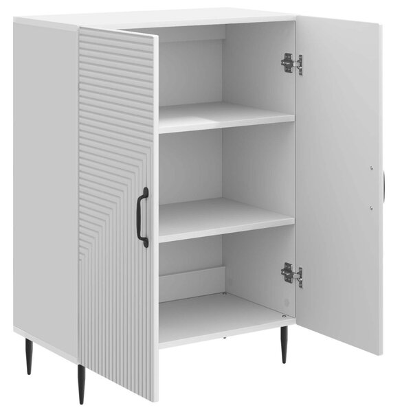 Széf Magasfényű Fehér 66 x 34,5 x 89,5 cm Szerelt Fa