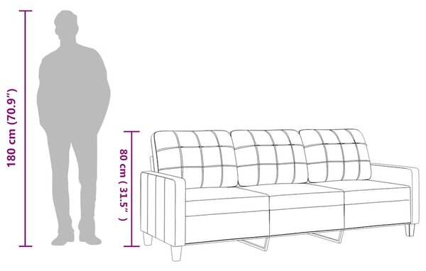 3 személyes bordó műbőr kanapé 180 cm