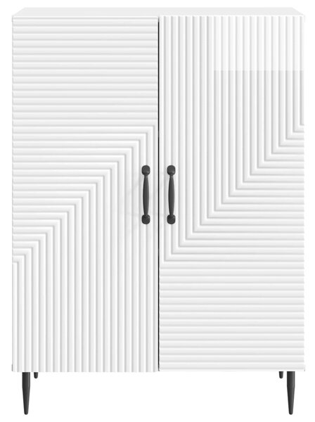 Széf Magasfényű Fehér 66 x 34,5 x 89,5 cm Szerelt Fa