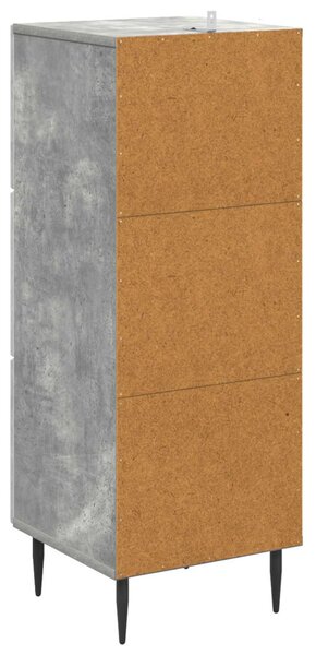 Fiókos szekrény Betonszürke 33 x 34,5 x 89,5 cm Szerelt Fa