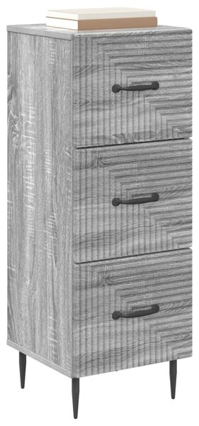 Fiókos szekrény Szürke Sonoma 33 x 34,5 x 89,5 cm Szerelt Fa