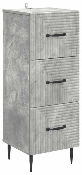 Fiókos szekrény Betonszürke 33 x 34,5 x 89,5 cm Szerelt Fa