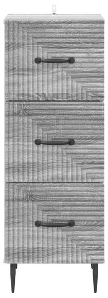 Fiókos szekrény Szürke Sonoma 33 x 34,5 x 89,5 cm Szerelt Fa