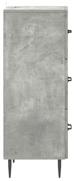 Fiókos szekrény Betonszürke 33 x 34,5 x 89,5 cm Szerelt Fa